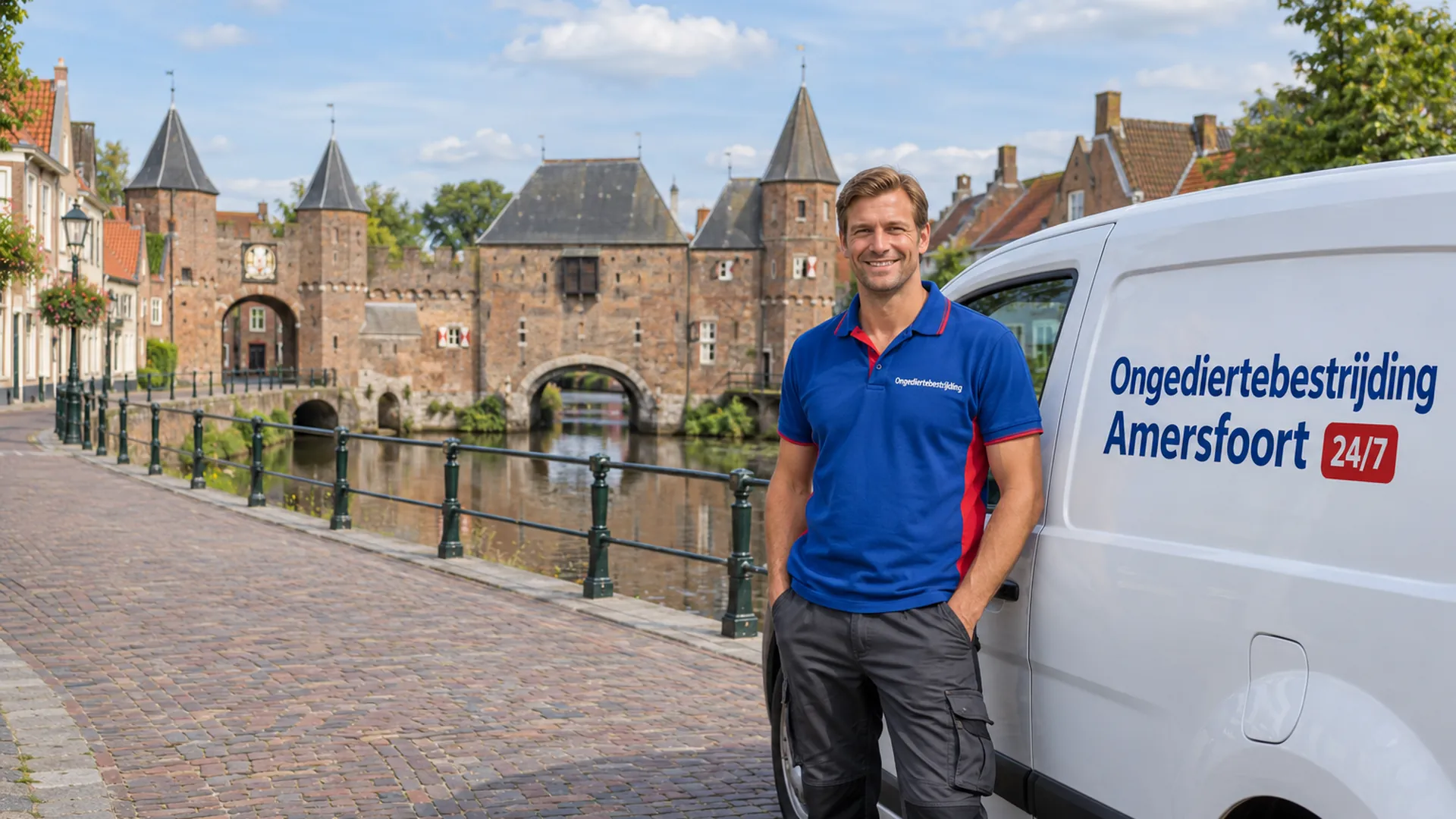 Ongediertebestrijding Amersfoort: bestrijder van Ongediertebestrijding Amersfoort bij de bedrijfsbus